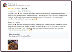 Reseñas que nos gustan: Si quieres carne 🍖 aquí son especialistas en cortes y diferentes carnes nos encanta vale la pena ir y pasar un buen rato además veo que ellos trabajan y dejan a su perro en las escaleras esa actitud de mantener lo más preciado cerca, me encantan más negocios así incluyendo a los perros y gatos necesitamos humanidad mi respeto y apoyo 💪🐶