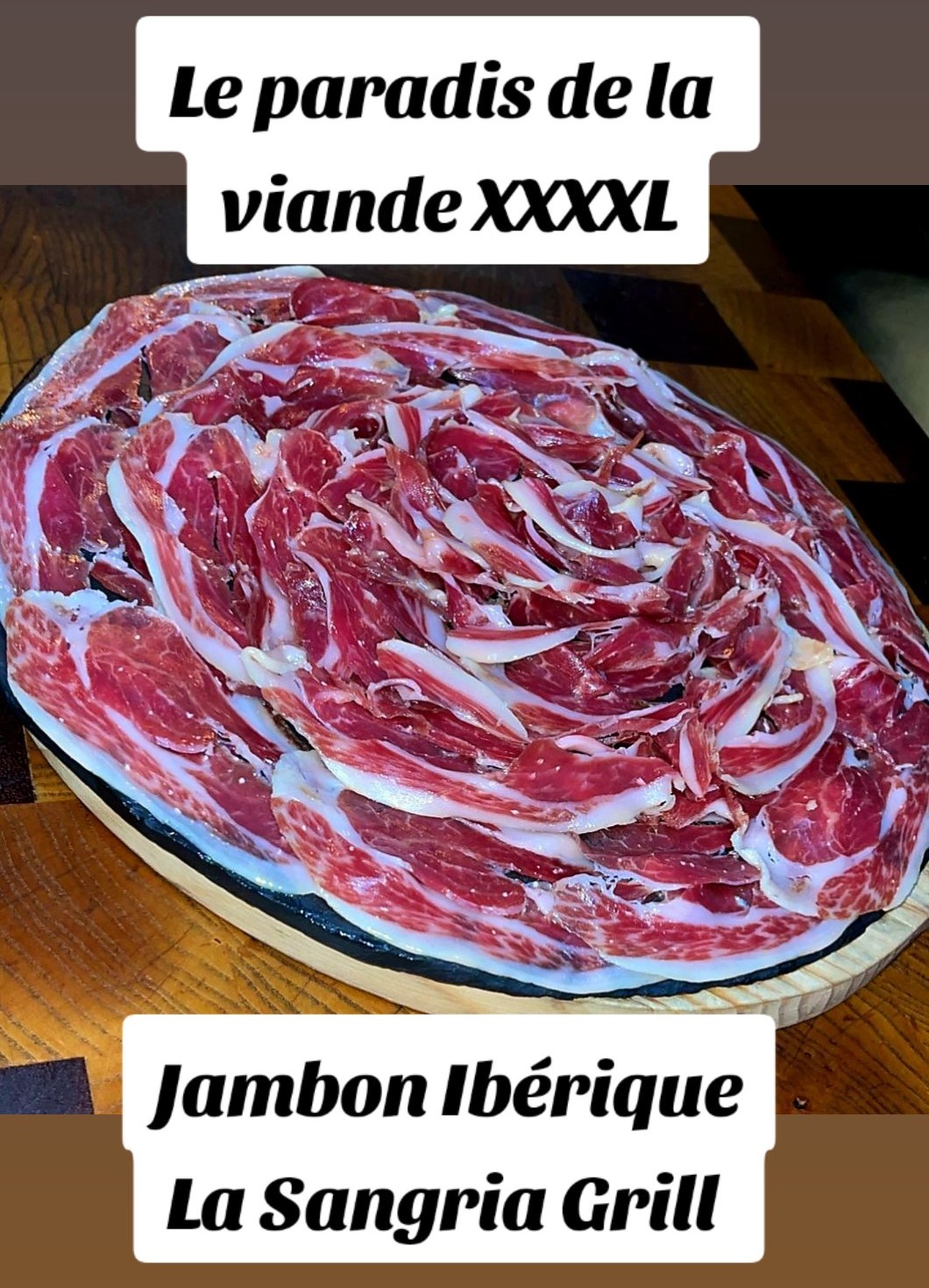 La Sangria Grill, restaurant de cuisine de proximité avec le meilleur jambon Ibérique de l'Andorre. Plus connu comme "Jambon Pata Negra" ce jambon ibérique est considéré comme le meilleur jambon au monde.